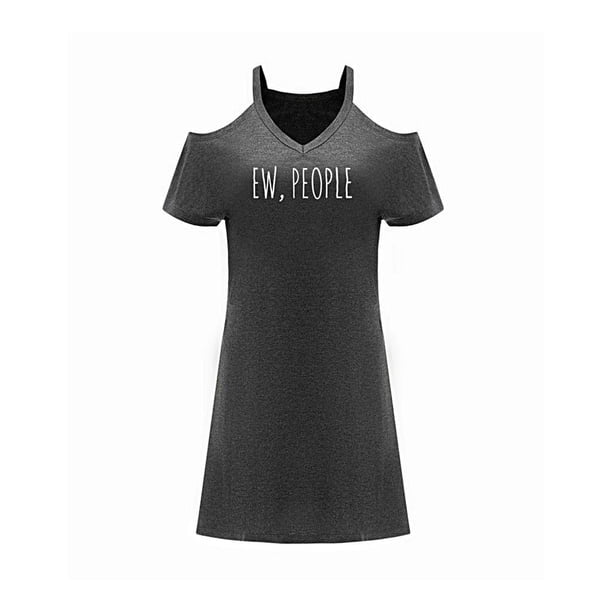 Vestido con hombros descubiertos para mujer, vestido suave de corte a para fiesta nocturna y viajes L