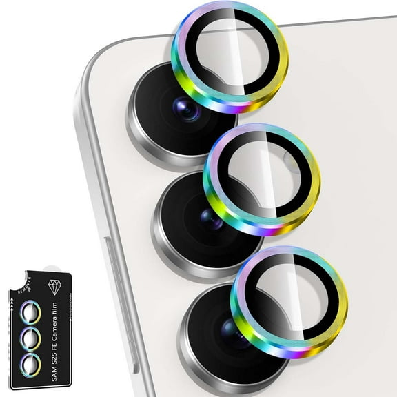 Dteck Individual Metal Ring Tempered Glass Camera Lens Protector for Samsung Galaxy S26 Plus, 9H Tempered Glass Aluminum Alloy Camera Cover HD Scratch Resistant Ultra-Thin Case, Multicolour
