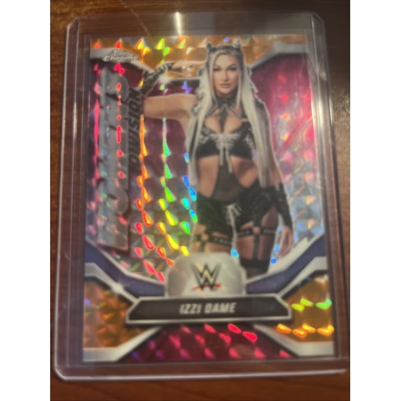 2026 Topps Chrome WWE Izzi Dame #38 Orange Geometric Short Print Parallel/Variety Base Set Topps United States WWE Wrestling Trading Card