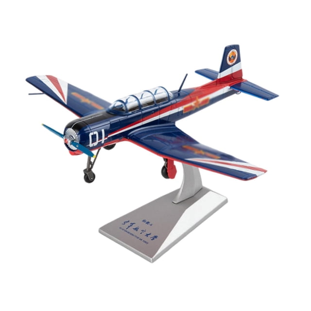 kokiya 1:48 Fighter Model Airplane Model Pretend Play Tabletop Decor with Display Stand dark blue