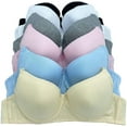 thumbnail image 1 of Iheyi 6 Packs Women Full Cup Regular Padded Everyday Wear 30A 32A 34A 36A Bra (30A), 1 of 2
