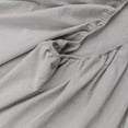 thumbnail image 6 of BESTOUCH Fitted Sheet Only 100% Washed Cotton Linen Feel Easily Fits Deep Pockets up to 17 inch Solid Light Grey Queen, 6 of 6