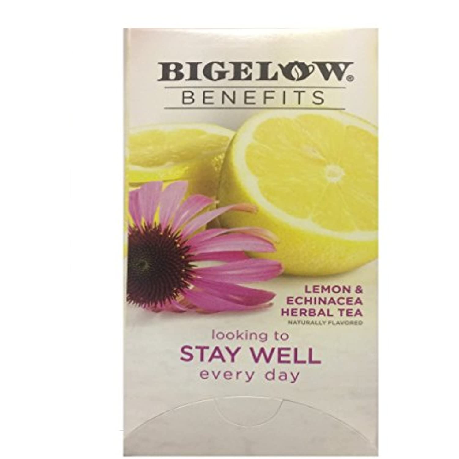 Bigelow Benefits ,Lemon ,Echinacea Herbal Tea, 18 Tea Bags, Pack Of 1