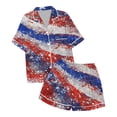 thumbnail image 4 of Kids' 4th Of July Printed Satin Pajama Set Short Sleeve, 4 of 4