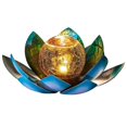 thumbnail image 1 of Lámpara LED de flores yuxing con energía solar forma de Loto flotante azul, 1 of 5