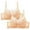 Beige Womens Bras Clearance, variant on 2 Pack Lace Bras for Women Plus Size Balconette Bras Soft Breathable 1/2 Cups Supportive Sleepwear Loungewear Bras First Mothers Day Gift for New Mom ,34B-46D
