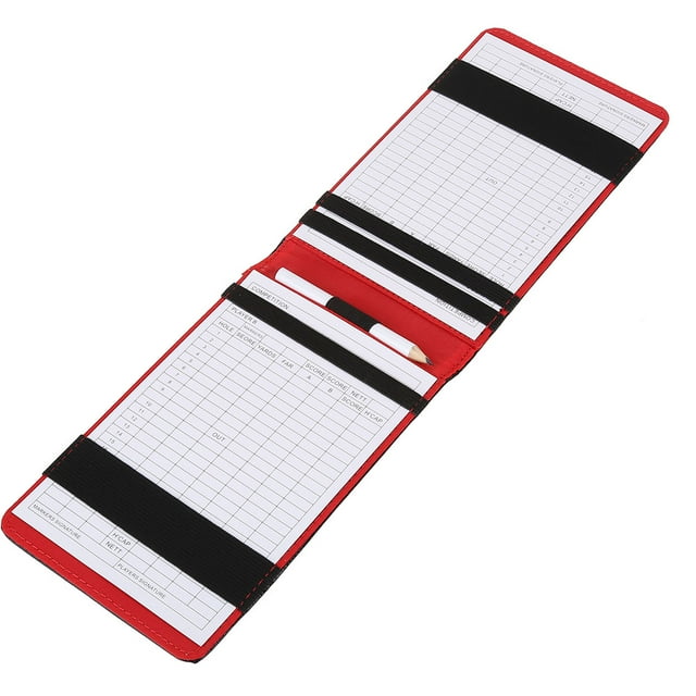 Noref PU Golf Score Counter Keeper Card Holder Gift Sports Accessories with Pencil , Golf Score Counter Accessories, Golf Accessories