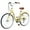 Yellow, variant on Accreate 24 Inch Women Bicycles, Ladies Beach Cruiser Bike, Front and Rear V Brakes, 7 Speed Commuting Bikes, Ladies Bicycle with Steel Frame for Cycling Hiking Exercise