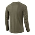 thumbnail image 4 of Camisas De Manga Larga De Algodón Henley Para Hombre, 4 of 4