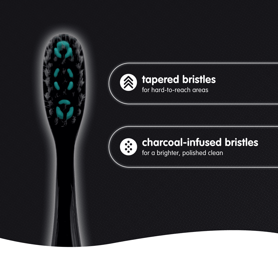 Brush Buddies Xtreme Clean Charcoal Toothbrushes with Soft Bristles, 10 Pack