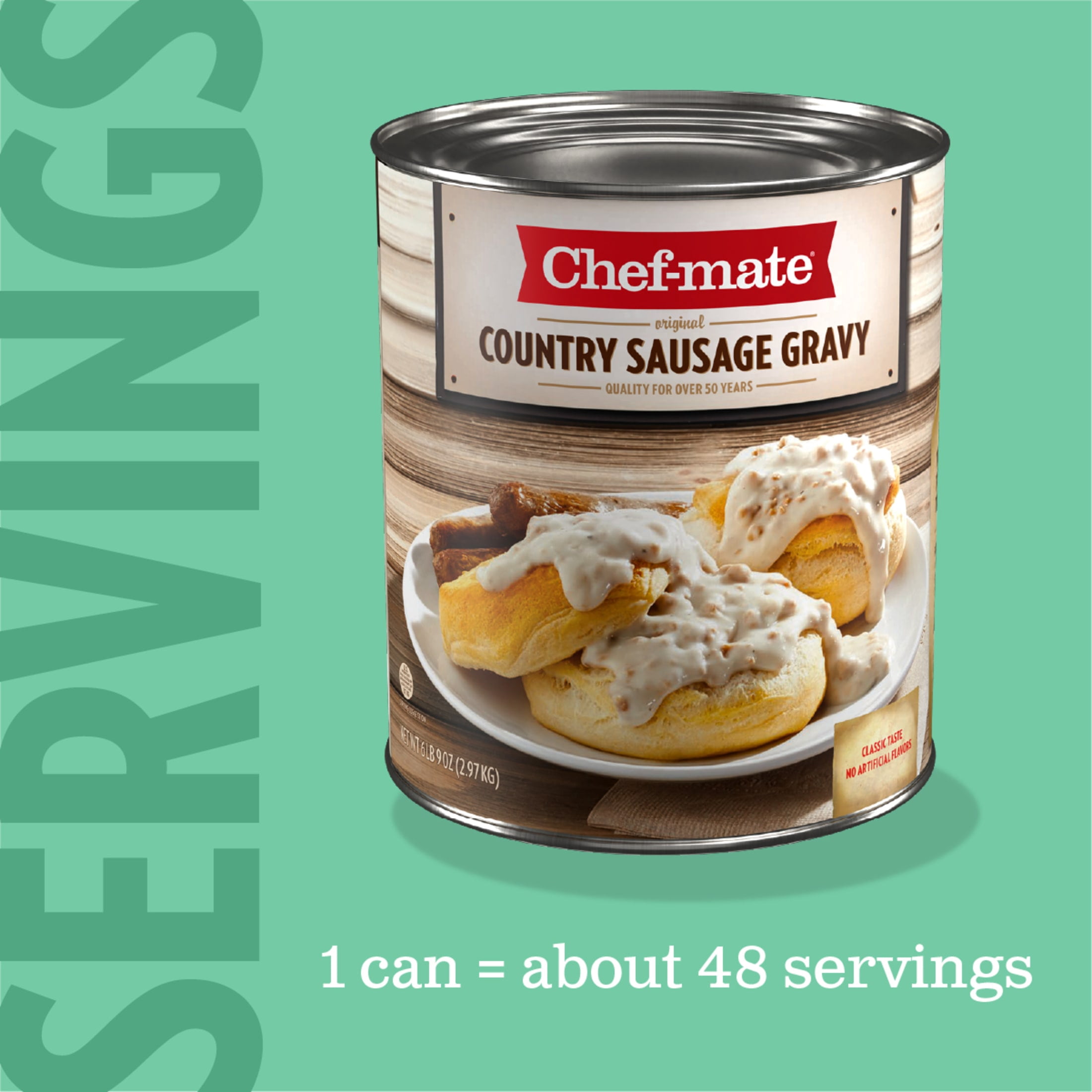 Chef-mate No Artificial Flavors Country Sausage Gravy, 105 oz Can