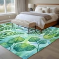 thumbnail image 4 of Tropical Leaves Area Rugs 5'x7', Washable Small Throw Rugs for Laundry Room Playroom, Summer Botanical Watercolor Leaf Indoor Outdoor Rug Non-Slip Low Pile Carpet Runner Reversible Floor Mats, 4 of 8