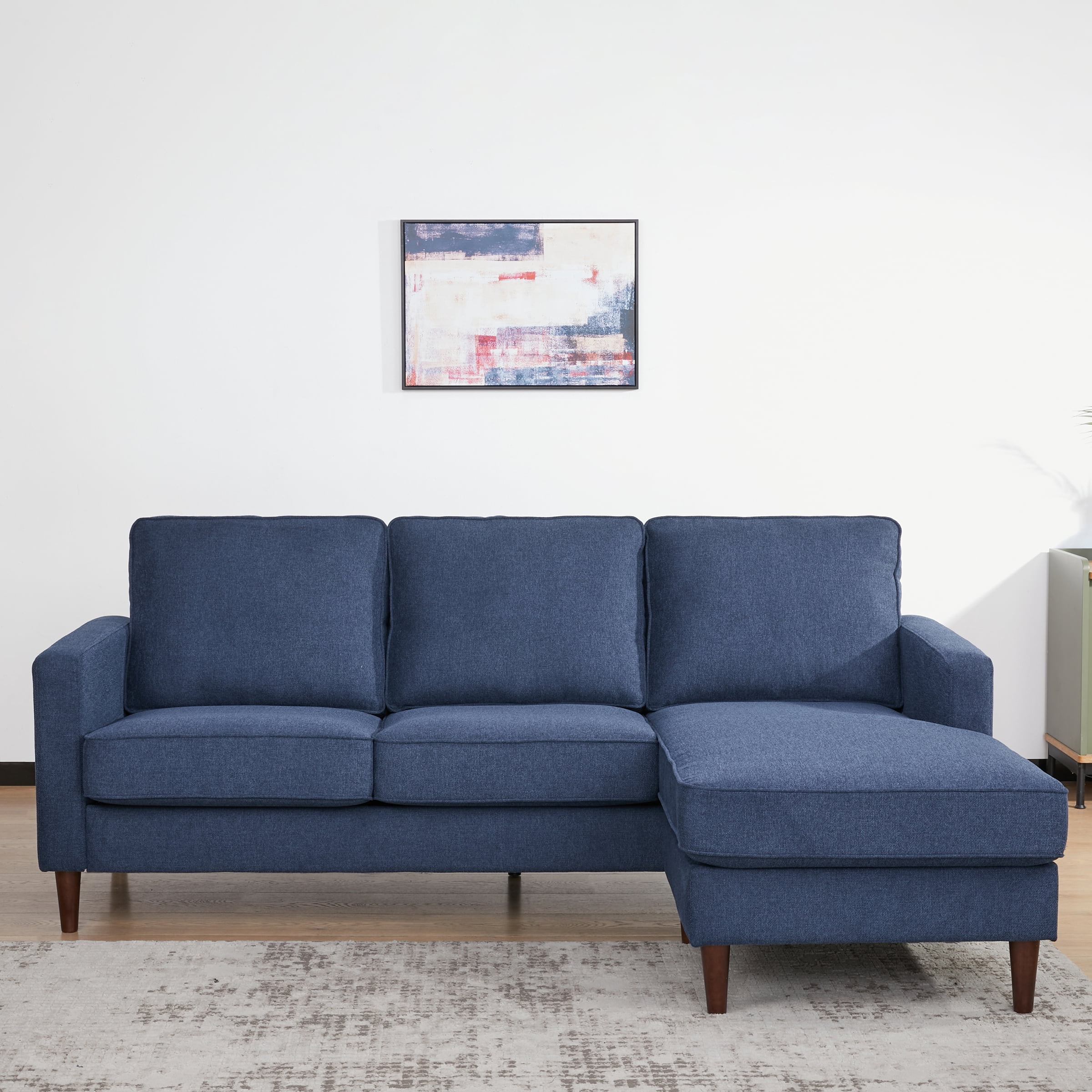 A&D Home Rachel Sectional Sofa, Navy Blue