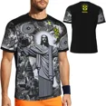 thumbnail image 2 of Camiseta de entrenamiento de fútbol de verano de edición especial de Brasil Jesús, color negro y gris, para adultos y niños, de secado rápido para exteriores, 2 of 5