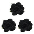 thumbnail image 1 of 3X Seda Pelo de la Flor Broche de la Boda Ramillete Clip de la Flor 8 cm Broche Accesorios - Negro, 1 of 5