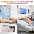 thumbnail image 3 of Floral Pattern Wallet Case for Samsung Galaxy S25 Edge with RFID Blocking Card Holder, Colorful Flower Pattern PU Leather Stand Flip Case for Women Girls, Shockproof Phone Cover, Colorful Flowers, 3 of 6