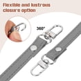 thumbnail image 5 of Uxcell 2 Pcs Metal PU Leather Purse Handle Strap Replacement for DIY Women Clutch Bag Handbags Grey 17 inch, 5 of 7