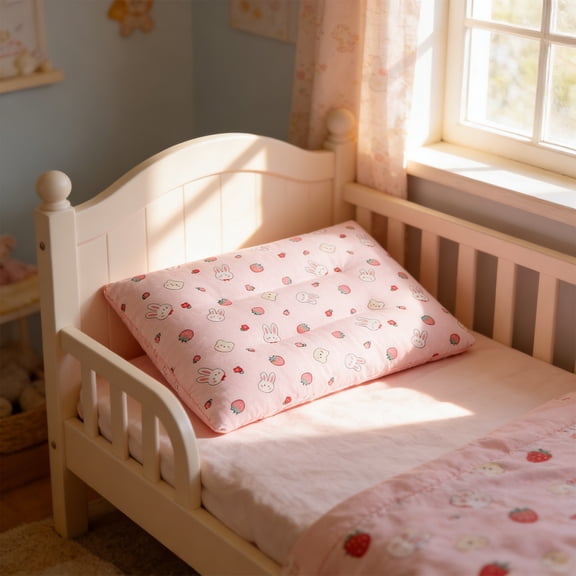 JZCHUNTOY Oreiller Cervical 1 x 1,6 Pi, Petit Oreiller en Coton 100 % à Motif de Dessin Animé, Oreiller Lavable pour Sieste, Oreiller d'Appui-tête Doux, Soutenant et Confortable, 1 Pce pour Sofa Lit Salon Bureau