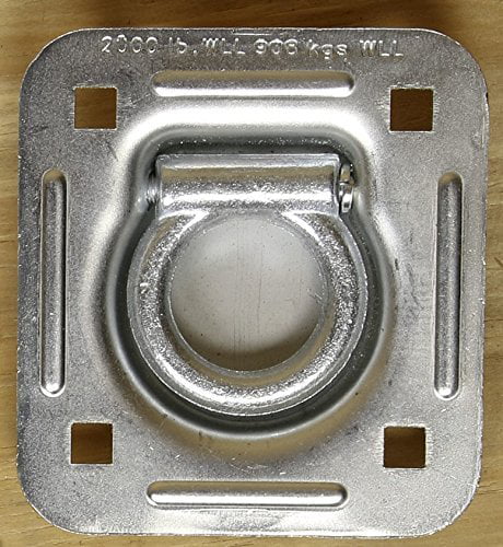 Truck/Trailer/Flatbed/Pickup TieDown Anchor 10 D Ring Tie-Down Anchors Recessed Pan Fitting DRings Heavy Duty Steel Cargo Tie Downs by DC Cargo Mall Large Square 