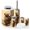 Color 5, variant on Bathroom Accessory Set 6 Piece with Hunting Rustic Bear Forest Landscape Mountain Peaks River Toothbrush Holder, Soap Dispenser, Soap Dish, Trash Can with Lid, Toothbrush Cup, Toilet Brush Holder