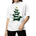 thumbnail image 2 of Dachshund Christmas Tree Womens Graphic Tee, 2 of 3