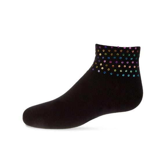 MeMoi Multicolor Sequin Cotton Blend Anklet Sock - Girls - Female