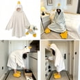 thumbnail image 6 of BWASD Women's Pajama Sets Oversized Soft Furry Goose Blanket Hoodie Cute Duck Onesie Pajamas with Plush Slippers Sleeping Robe Loungewear Home Wear (White 2XL), 6 of 9