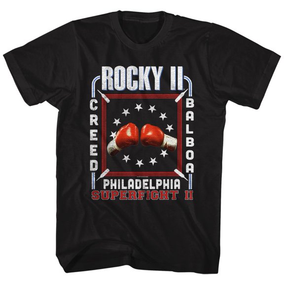 Rocky Ii Superfight Ii Black Adult T-Shirt 4Xlt