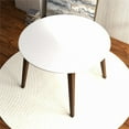 thumbnail image 4 of Table à Manger Ronde Candida de Style Moderne en Bois Massif avec Dessus Noyer/blanc de 43,3 Po, 4 of 7
