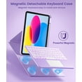 thumbnail image 4 of GEAK Compatible With iPad A16 11th 10th Generation Case with Keyboard, 360 Rotation Detachable Case with 7 Colors Backlit Keyboard for iPad A16/10th Gen, with Multi-Touch Trackpad, 4 of 10