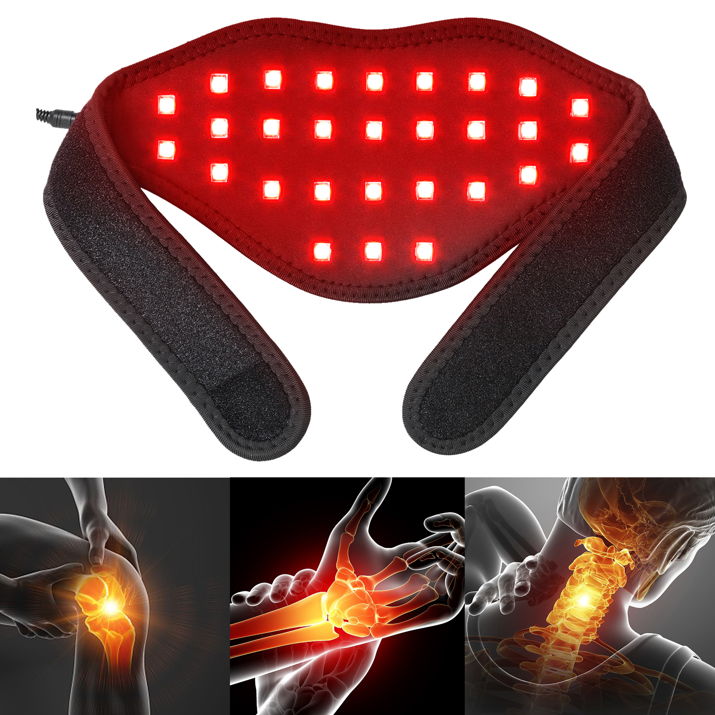 DGYAO Red Light Therapy Device for Neck Wrist Pain Relief Near Infrared Light Therapy Wrap Pad