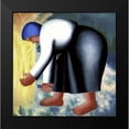 thumbnail image 2 of Malevich, Kazimir 12x12 Black Modern Framed Museum Art Print Titled - Farmers Wife II, 2 of 5