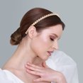 thumbnail image 2 of Unique Bargains 1 Pcs Rhinestone Hair Hoop Headband Hairband for Women 0.24 Inch Wide Champagne, 2 of 7