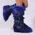 thumbnail image 5 of Blue Ladies Versatile Flat Heel Snow Boots With High Top Warm Winter Long Tube For Various Uses, 5 of 5