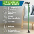 thumbnail image 2 of Bastón HONEYBULL con colchón de aire para hombre y mujer - Plegable, ajustable, con base protectora, resistente | Bastones para personas mayores y adultos (Verde), 2 of 5