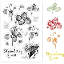 Strawberry Clear Stamp Silicone Transparent Stamps for Card Making Decoration and DIY Scrapbooking Mixed Color