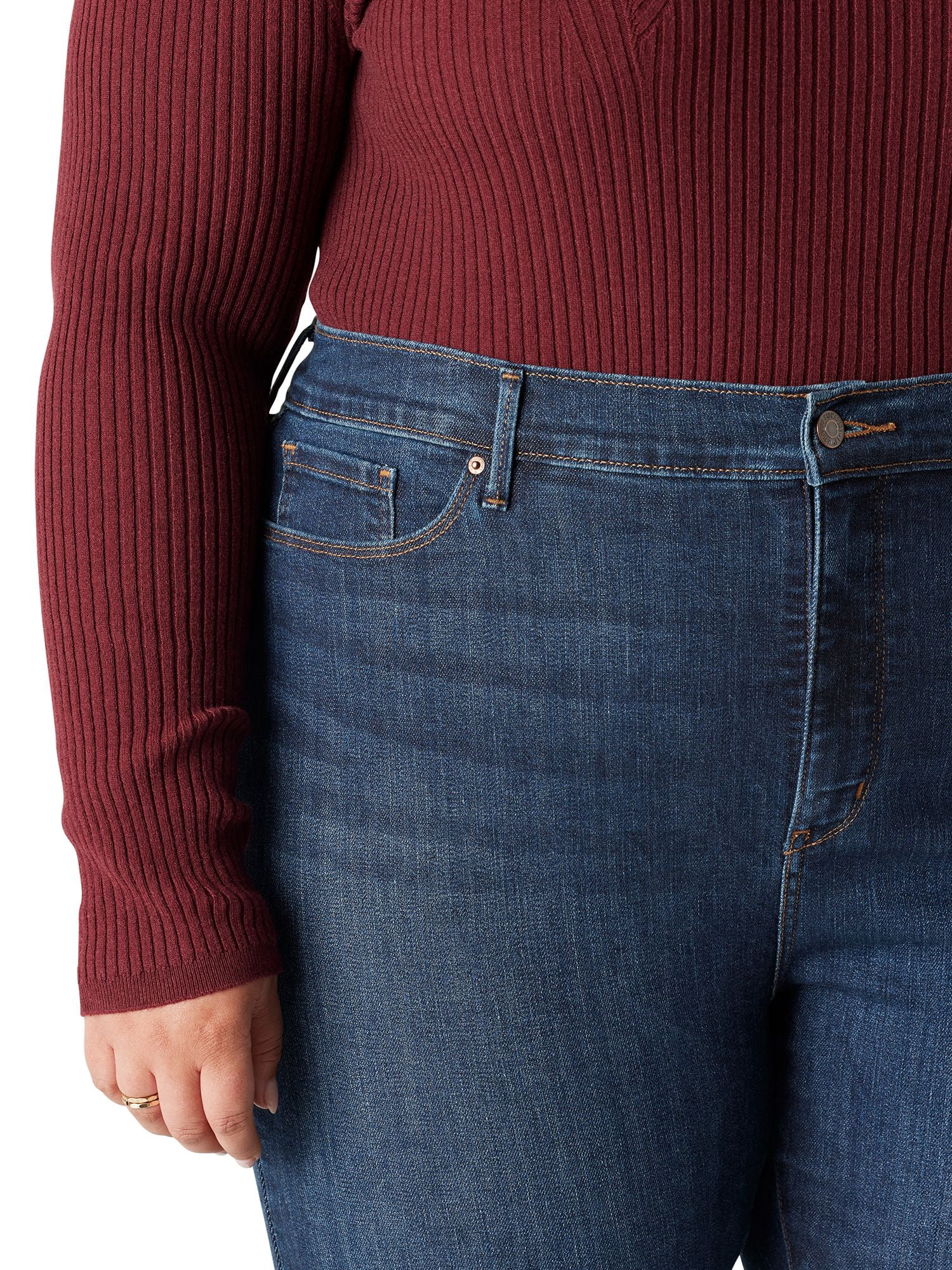 Levi Strauss Signature Women's and Women's Plus High Rise Straight Jeans