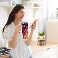 thumbnail image 5 of Yayeee 40oz Stainless Steel Tumbler with Straw and Handle Double-Wall Insulated Travel Water Bottle, Green Colorful Circles, 5 of 8