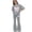 Grey, variant on Girls Clothes 2 Piece Cute Bow Print T-Shirt Tops & Flare Pants Spring Summer Outfits Teen Tween Girls Fashion Clothing Sets (Green, 9-10 Years)