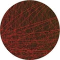 thumbnail image 1 of Ahgly Company Indoor Round Patterned Blood Red Brown Area Rugs, 5' Round, 1 of 6