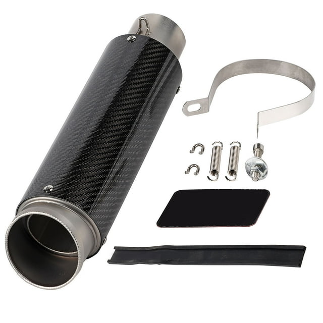 Motorcycle Exhaust Pipe,60MM Bright Motorcycle Modification Modification Exhaust Pipe Stainless Steel Exhaust Pipe Ultra Responsive
