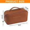 thumbnail image 2 of El bolso cosmético, las señoras portátiles de gran capacidad y de alto valor lavan el bolso del almacenamiento, hecho del cuero de la PU, 2 of 5