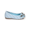 thumbnail image 2 of New Girl Fab Kicks K-Millie-1 Stripe Canvas Zip Bow Ballerina Flat Size, 2 of 5