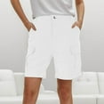 thumbnail image 5 of Shorts for Women Summer Solid Color Pocket Casual High Waist Hot Bermuda Cargo Board Gym White Bottoms Sizes 3XL, 5 of 6