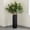 Black, variant on Uklsqma Large Plastic Vase, Ceramic Look, 16 Inches Tall, Black | Tall Cylinder, for Artificial or Fresh Flowers, Living Room, Office