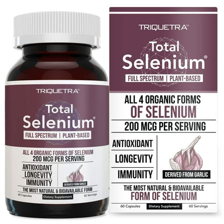 Triquetra Health Total Selenium - 200 mcg, Plant-Based Selenium