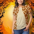 thumbnail image 4 of Halloween Giraffe Costume All Over Womens T Shirt Multi LG, 4 of 7