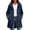 Navy, variant on Zynoxe Women's Windbreaker Jackets Lightweight Zip Up Waterproof Jackets for Women Relaxed Mid Length Long Sleeve Drawstring Hooded Jacket Versatile Solid Color Outdoor Coat with Side Pockets S