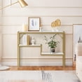 thumbnail image 2 of Mesa Consola Dorado FurnitureR Entrada Moderna 3 Niveles 100 cm, 2 of 9