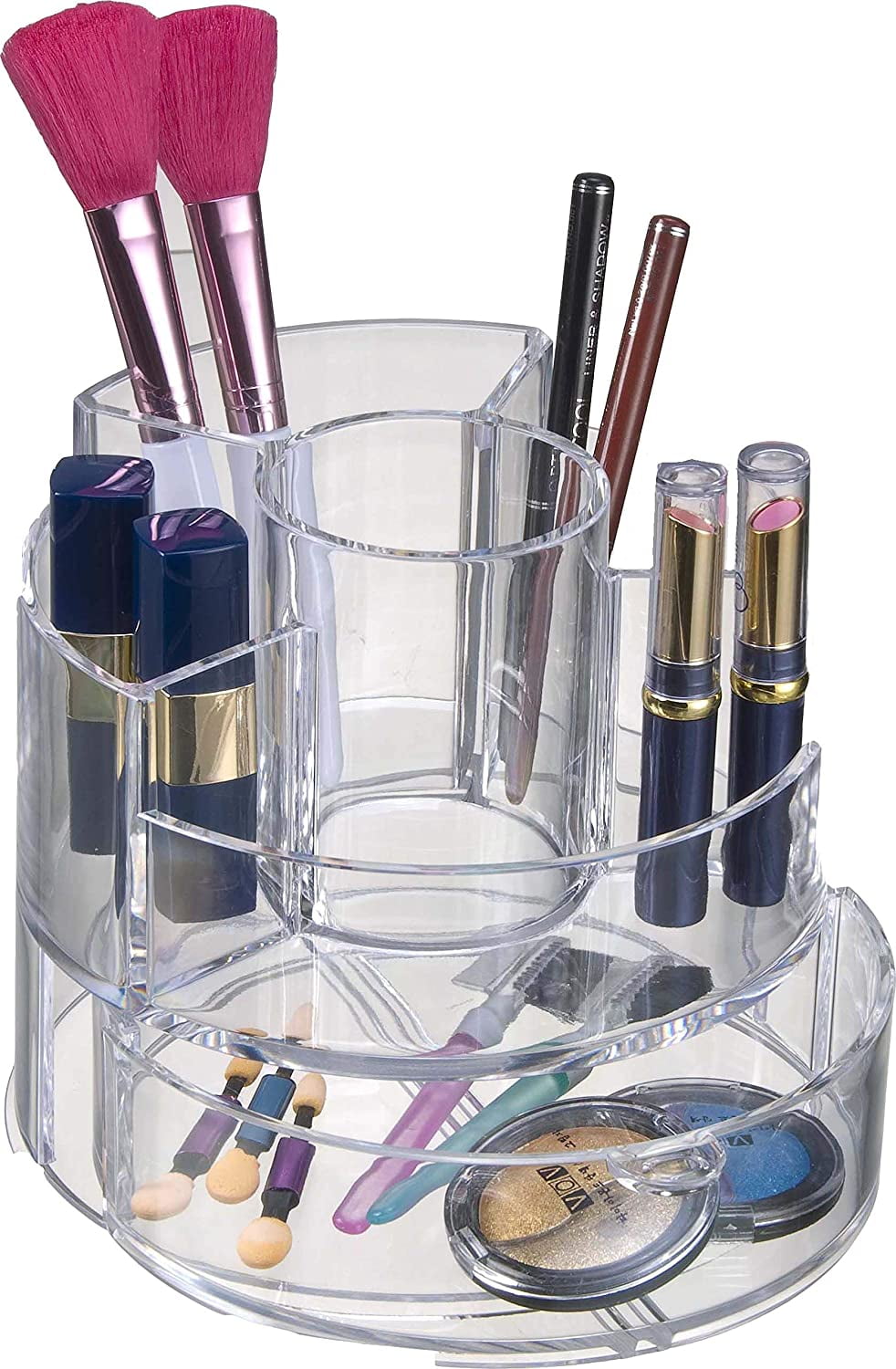 Arad Acrylic Makeup Organizer, Counter or Drawer Lip Liner and Eye Liner Pencil Holder, Stick Shadow Organizer-26 Slots
